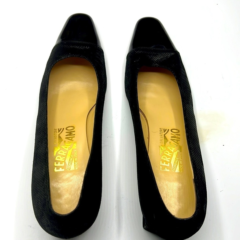 Ferragamo black shoes for women size 10